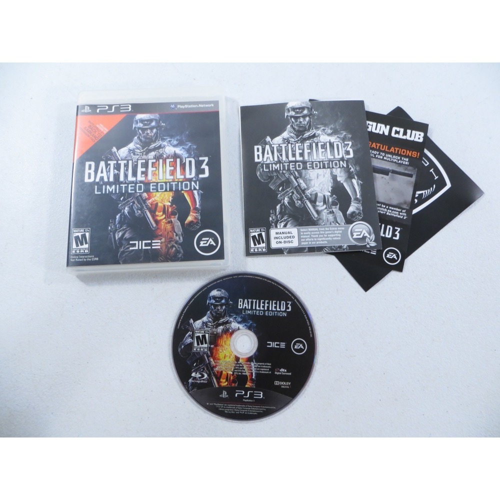 Battlefield 3 Limited‎ Edition Sony Playstation 3 PS3 2011 Complete CIB TESTED